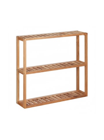 relaxdays Wandregal in Natur - (B)60 x (H)54 x (T)15 cm