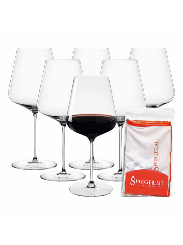 Spiegelau 6er Set Bordeauxgläser + Poliertuch Definition 750 ml transparent in transparent