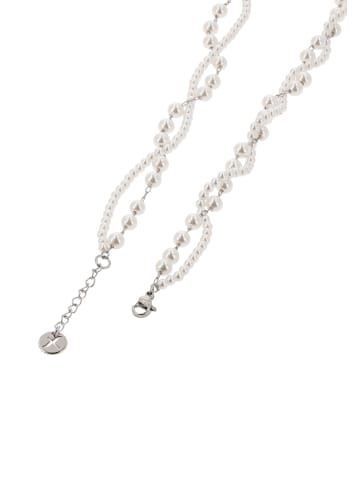 IZIA Women Necklace in Silver White
