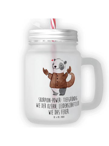 Mr. & Mrs. Panda Mason Jar Skorpion Astrologie mit Spruch in Transparent