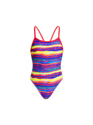 Funkita Badeanzug Crystal Wave V-förmigem Trägersystem in bunt