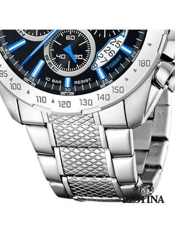 Festina Chronograph-Armbanduhr Festina Timeless Chronograph silber groß (ca. 45mm)