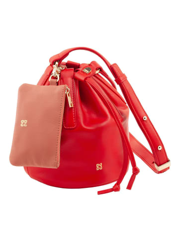 DuDu Filicudi Beuteltasche Leder 14 cm in flame red