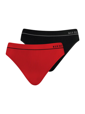 Nur Die  Slip Retro in rot/schwarz