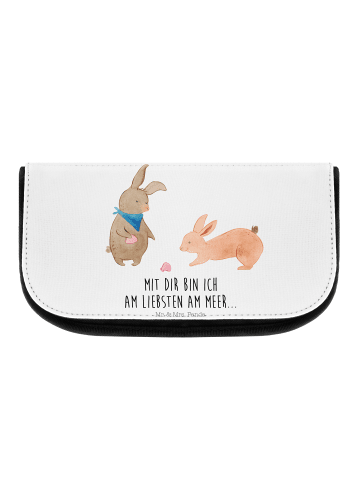 Mr. & Mrs. Panda Organizer Tasche Hasen Muschel mit Spruch in Weiß