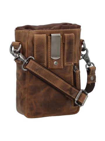 Greenburry Vintage Mini Bag Umhängetasche Leder 13 cm in brown
