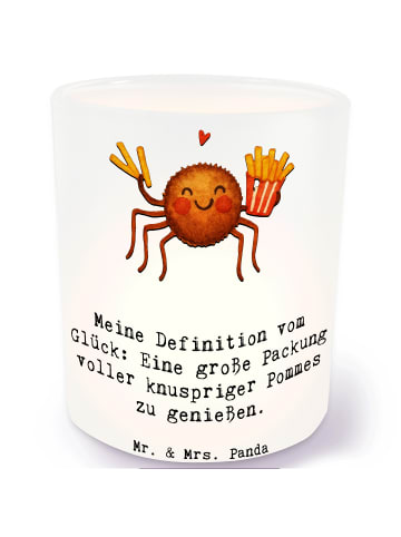 Mr. & Mrs. Panda Windlicht Spinne Agathe Pommes mit Spruch in Transparent
