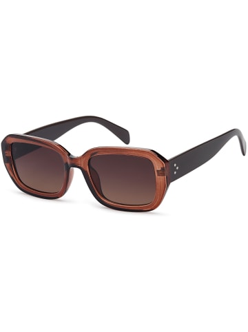 styleBREAKER Retro Sonnenbrille in Braun-Mocca / Braun Getönt