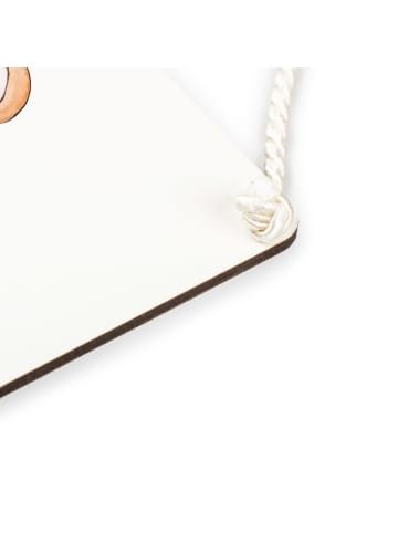 Mr. & Mrs. Panda hängeschild Faultier Kaffee mit Spruch in Weiß