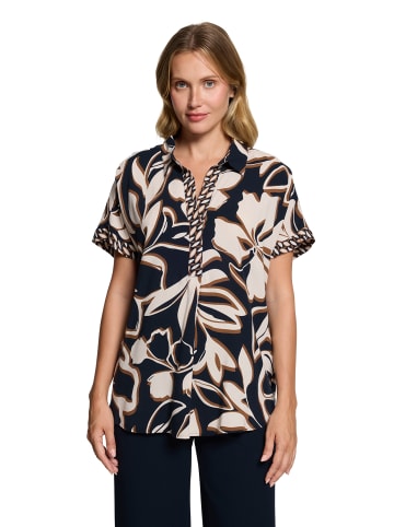 Betty Barclay Schlupfbluse mit Kragen in Dark Blue/Brown