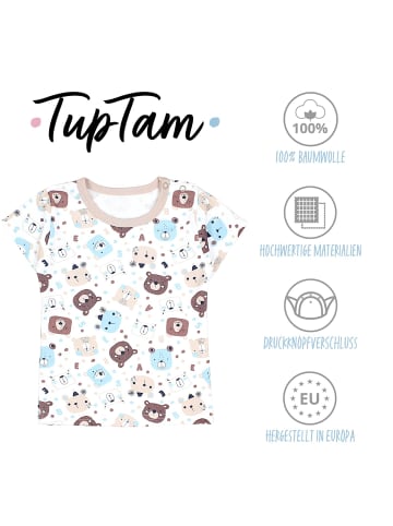 TupTam Baby Kurzarm T-Shirt 5er Set in beige Modell 3