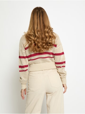 Peppercorn Strickjacke in Deep Claret Red Stripe