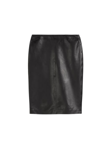 Marc O'Polo Bleistift-Lederrock regular in Schwarz