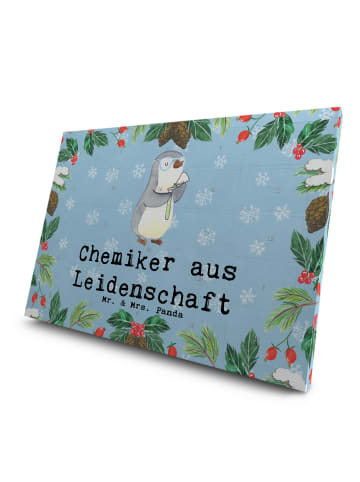 Mr. & Mrs. Panda Adventskalender Chemiker Leidenschaft mit Spruch in Eisblau