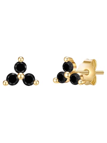 Glanzstücke München Ohrstecker aus Sterling Silber mit Zirkonia in gelbgold