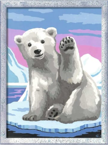 Ravensburger Malprodukte CreArt, Malen nach Zahlen Kinder - Hallo, kleiner Eisbär! Malen nach Zahlen Kinder Ab 9 Jahre in bunt
