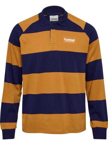 Hummel Longsleeve "Loose Striped Polo Longsleeve" in Blau
