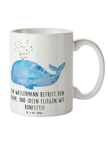 Mr. & Mrs. Panda Geschenktasse Wassermann Ideenflug mit Spruch in Weiß