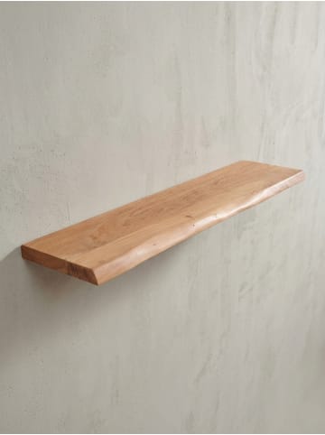 KADIMA DESIGN Wandregal | Akazie Massiv, 160cm, Baumkante, Schweberegal