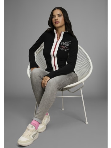 Kangaroos Fleecejacke in Schwarz/w.weiß