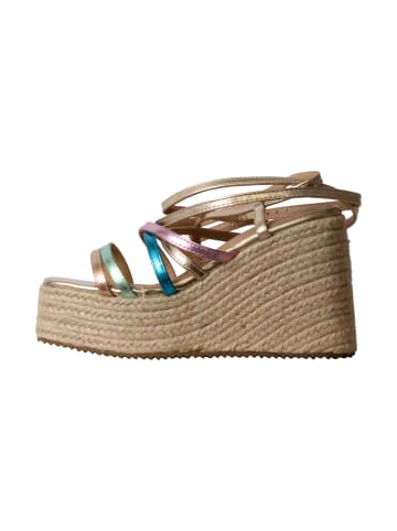 Findlay Sandalen mit Keilabsatz und Riemchen Gold