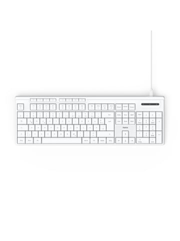 Hama USB-Tastatur CK-200, kabelgebunden, Weiß, QWERTZ