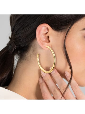 Yokoamii Creolen Metall-Legierung in gelbgold