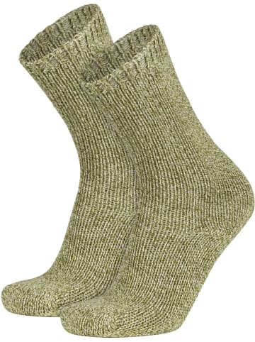 normani 2 Strickwollsocken aus Baum- und Schafwolle in Grün