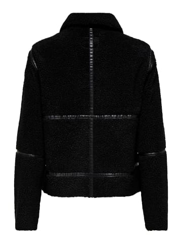 JDY Teddyfell Jacke in Black