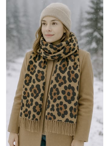 collezione alessandro Warmer Schal " Leopard " in braun