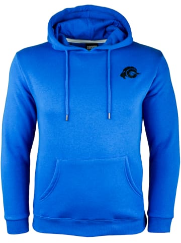 GUGGEN MOUNTAIN Kapuzenpullover Fleece Hoodie mit Logo in Blau