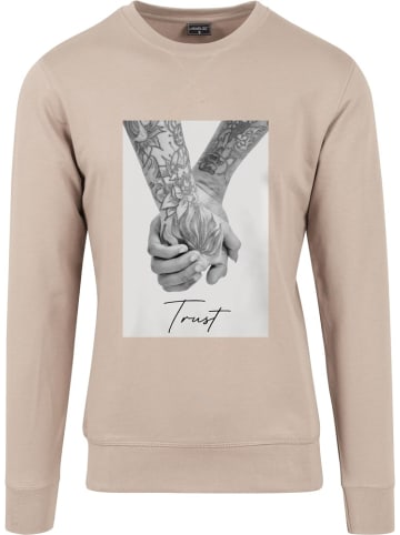 Mister Tee Pullover "Trust 2.0 Crewneck" in Beige