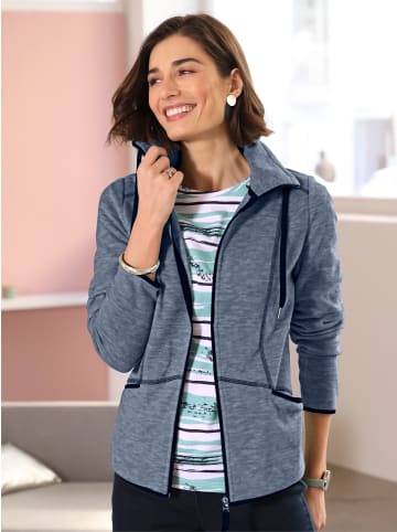 Sieh an! Fleece-Jacke in jeansblau-meliert