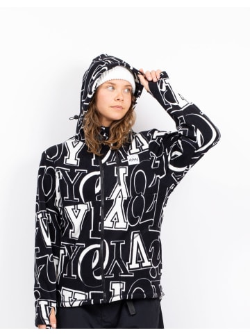 Fleecejacke Techlight Ziphood Fleece in Typo Black