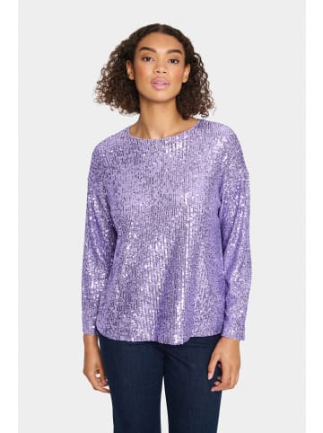 SAINT TROPEZ Bluse langarm ReyanaSZ Gerade Passform in Violet Tulip