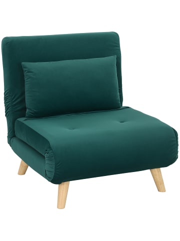 HOMCOM Schlafsessel-72L x 78B x 79H cm-Dunkelgrün