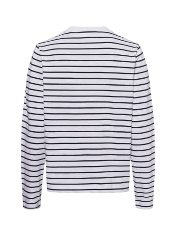 SAMSOE & SAMSOE Langarmshirt Sacamino in weiß marine