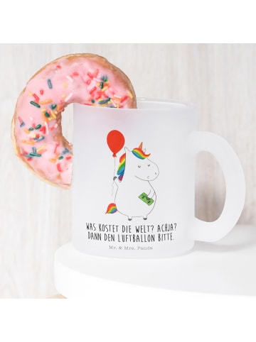 Mr. & Mrs. Panda Teetasse Einhorn Luftballon mit Spruch in Transparent