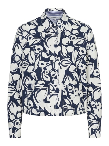 More & More kurze, weite Flowerprint Bluse in twotone flower print