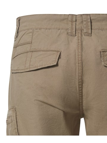 Timezone Einfarbige knöchellange Hose Reißverschlusstaschen in Beige