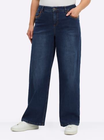 sheego Jeans in blue-stone-washed