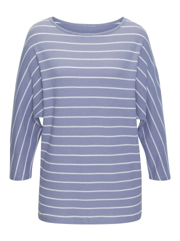 Vivance by Lascana 3/4-Arm-Shirt in blau, weiß
