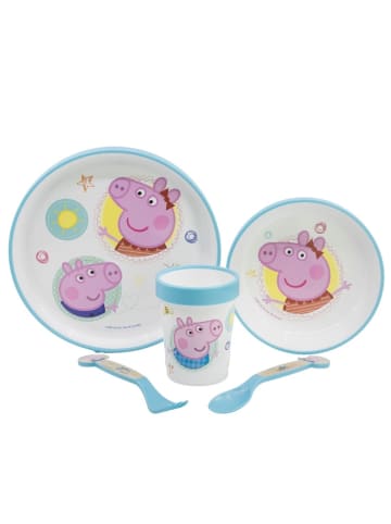 Peppa Pig Teller-Set Mikrowellengeeignet 5-teiliges Kindergeschirr