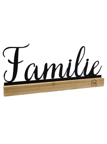 UNUS Deko-Schriftzug Aufsteller Sweet Home oder Familie in Schwarz