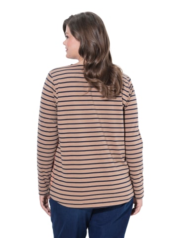 LAURASØN Langarmshirt in walnuss