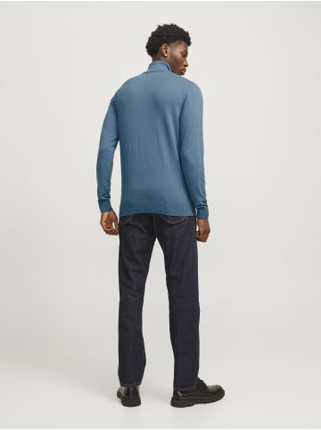 Jack & Jones Strickjacke mit Viertelreißverschluss in Oceanview