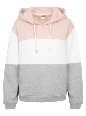 Urban Classics Kapuzenpullover in light rose/white/grey