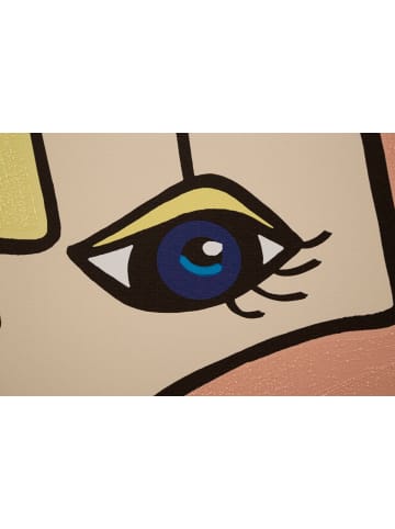 Mauro Ferretti Mehrfarbiges kubistisches Gesicht, gemalt auf Leinwand, 60 x 3 x 90 cm