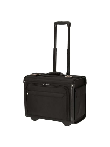 D&N Business - 2-Rollen Businesstrolley 46 cm Polyester (schwarz) in schwarz