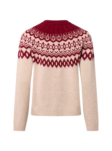 Marie Lund Strickpullover in ecru bordeaux - 0001